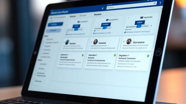 Image d'une plateforme d'apprentissage en ligne affichée sur un écran, symbolisant l'hébergement de contenu.